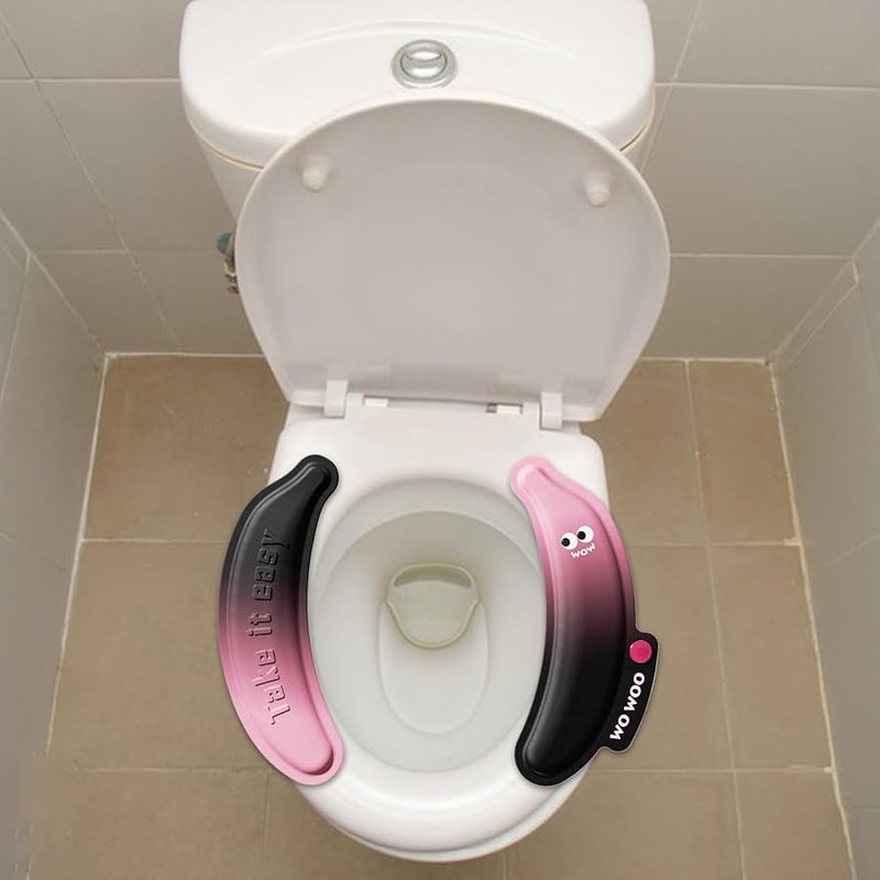 وسادة مقعد مرحاض وردية ناعمة صحية لاصقة واقية للمنزل والسفر والفندق - Image 4